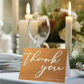 Rustieke Gouden Typografie Herfst Bruiloft Bedankkaart