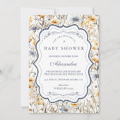 Rustieke Gouden Veld Baby Shower Kaart (Voorkant)