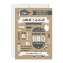 Rustieke Gradiënt BBQ Uitnodiging