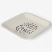 Rustieke Graduation Party 9" Vierkant Papieren Bordje (Gebogen)