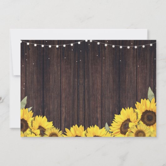 Rustieke Graduation Party Jar Wood Zonnebloem Foto Kaart (Achterkant)