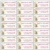 Rustieke Grapevine Wedding Guest Adresetiketten Sticker (Voorkant)