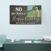 Rustieke Grappige 80 Dus wat 80e verjaardag Party  Spandoek (Beurs)