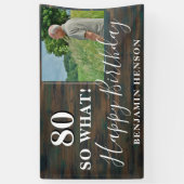 Rustieke Grappige 80 Dus wat 80e verjaardag Party  Spandoek (Verticaal)