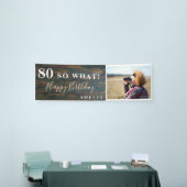 Rustieke Grappige 80 Dus wat 80e verjaardag Party Spandoek (Beurs)