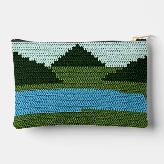 Rustieke Grassland Lake Hills Artisan Haakprint Etui (Achterkant)