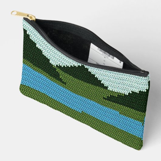 Rustieke Grassland Lake Hills Artisan Haakprint Etui (Open)