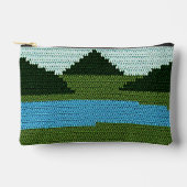 Rustieke Grassland Lake Hills Artisan Haakprint Etui (Voorkant)
