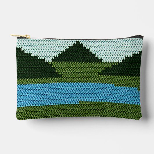 Rustieke Grassland Lake Hills Artisan Haakprint Etui (Voorkant)