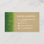 Rustieke grasverzorging gras snijden tuinieren maa visitekaartje (Achterkant)