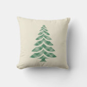 Rustieke Green Plaid Pine Tree Kerstmis Kussen (Voorkant)