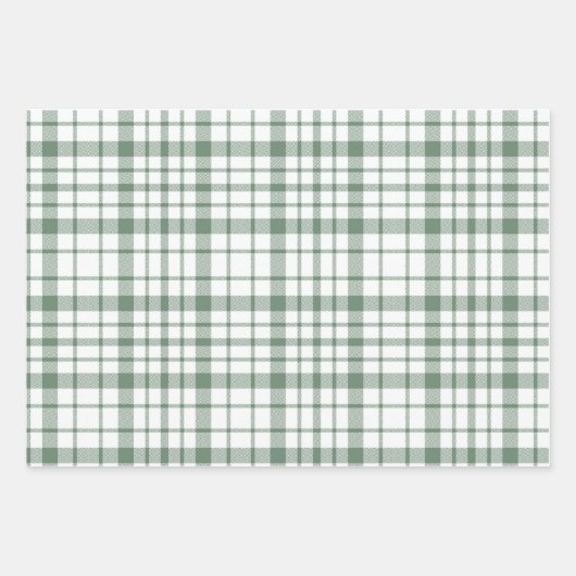 Rustieke Green Plaid Waterverf kerstboom Inpakpapier Vel (Voorkant 2)