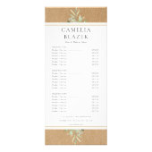 Rustieke Green Salon Service Menu Prijslijst (Voorkant)