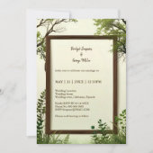 rustieke Green Tree Lijst bruiloft uitnodiging (Voorkant)