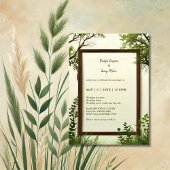 rustieke Green Tree Lijst bruiloft uitnodiging