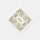 Rustieke Green Woodland Fern 1e verjaardag Servet (Hoek)