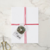 Rustieke Greenery Christmas Krans Gift Label Cadeaulabel (Met Touw)