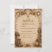 Rustieke Grens Elegant RSVP Kaartje (Voorkant)