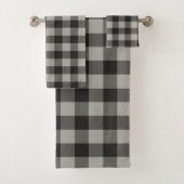 Rustieke Grijze Buffel Plaid Bad Handdoek (Insitu)