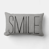 Rustieke Grijze Glimlach Kussen (Voorkant)
