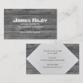 Rustieke Grijze Houten Korrelachtergrond Visitekaartje (Voorkant / Achterkant)