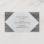 Rustieke Grijze Houten Korrelachtergrond Visitekaartje (Achterkant)