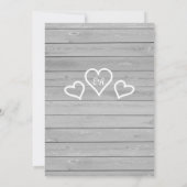 Rustieke grijze houten metselaarpot bewaar de datu kaart (Achterkant)