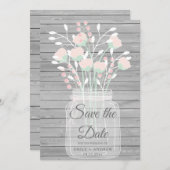 Rustieke grijze houten metselaarpot bewaar de datu kaart (Voorkant / Achterkant)