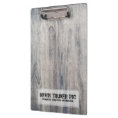 Rustieke Grijze Houten Textuur Bouw & Houtwerk Klembord (Links)