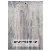 Rustieke Grijze Houten Textuur Bouw & Houtwerk Klembord (Achterkant)