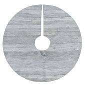 Rustieke grijze houten textuur kerstboom rok (Voorkant)