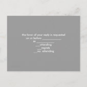 rustieke grijze schuur hout land bruiloft RSVP Uitnodiging Briefkaart (Achterkant)