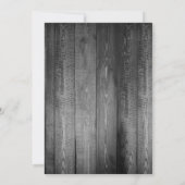 Rustieke Grijze Schuur Hout & Witte Herten Antlers Kaart (Achterkant)