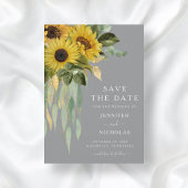 Rustieke Grijze Zonnebloemen Bloemen Opslaan de Save The Date