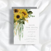 Rustieke Grijze Zonnebloemen Bloemen Save The Date