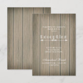 Rustieke Gril Ontvangstkaart Informatiekaartje (Voorkant / Achterkant)