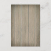 Rustieke Gril Ontvangstkaart Informatiekaartje (Achterkant)