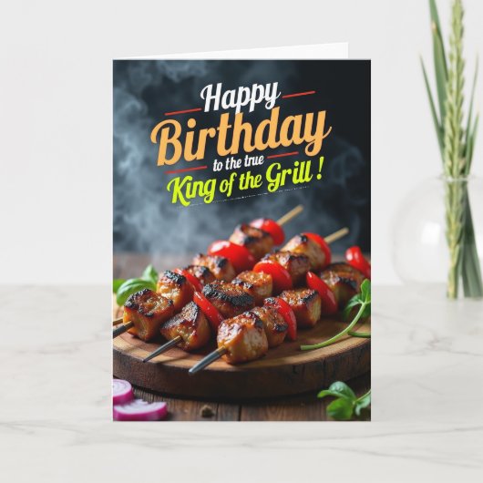 Rustieke Grill Verjaardagskaart Kaart (Voorkant)