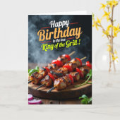Rustieke Grill Verjaardagskaart Kaart (Gele Bloem)