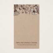 Rustieke grillige wilde bloemen oorbel display Kaa Visitekaartje (Voorkant)