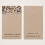 Rustieke grillige wilde bloemen oorbel display Kaa Visitekaartje (Voorkant /achterkant)