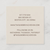 Rustieke grillige wilde bloemen vierkante visitekaartje (Achterkant)