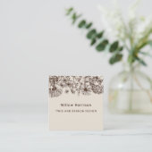 Rustieke grillige wilde bloemen vierkante visitekaartje (Staand voorkant)