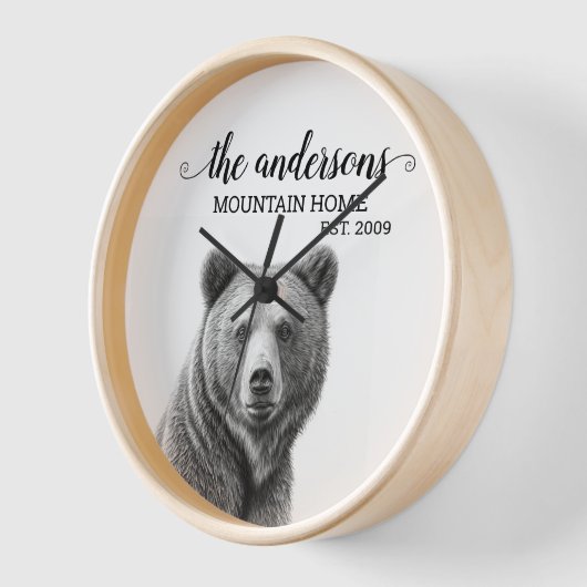 Rustieke Grizzly Beer Huis Decoratie Monogram (Hoek)