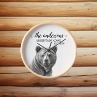 Rustieke Grizzly Beer Huis Decoratie Monogram