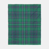 Rustieke groen-blauwe ruit fleece deken (Voorkant)