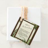 rustieke groen boom Lijst bruiloft Bedankjes Labels (In situ)