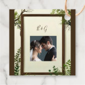 rustieke groen boom Lijst bruiloft Bedankjes Labels (Achterkant)