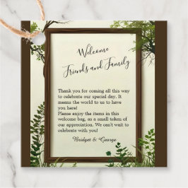 rustieke groen boom Lijst bruiloft Bedankjes Labels