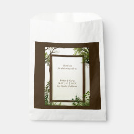 rustieke groen boom Lijst bruiloft Bedankzakje